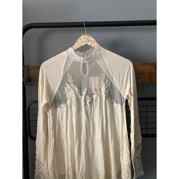 Free People Saheli Blouse Ivory  NWT | Size XS - Picture 4 of 8